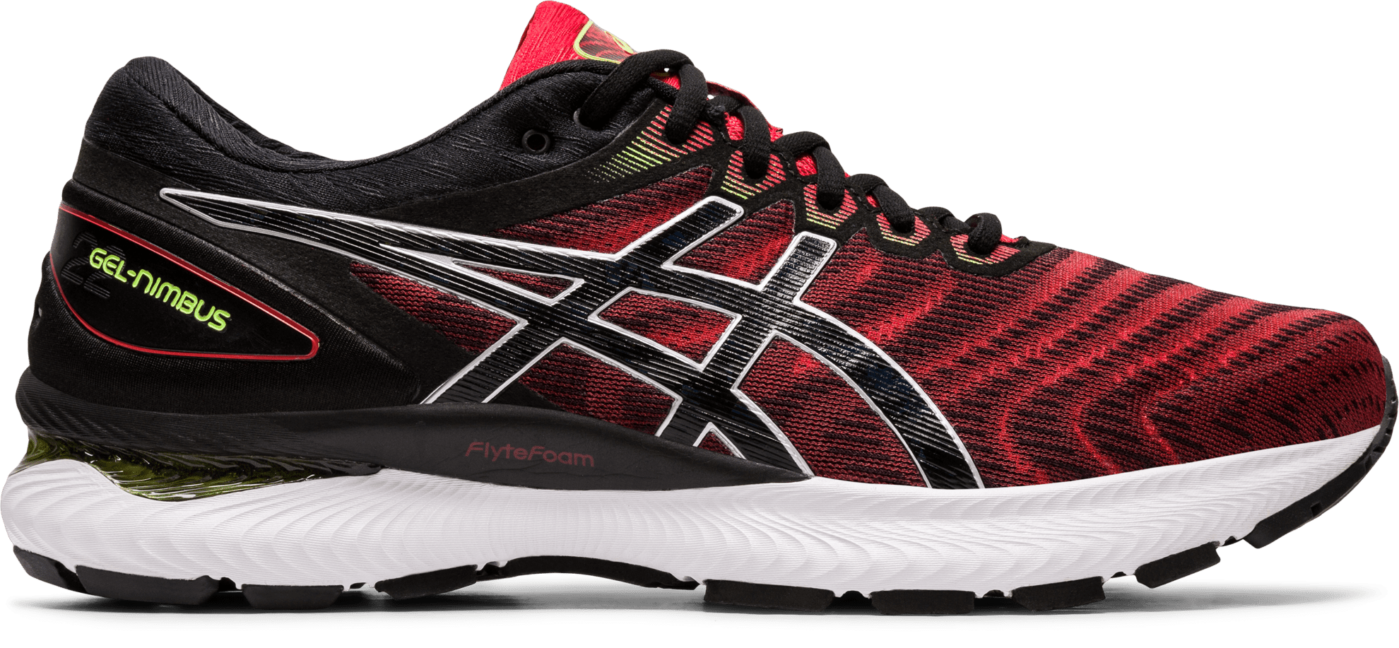 SCARPA DA CORSA DA UOMO ASICS GEL-NIMBUS 22 NERA ROSSA - Tecnica Sport