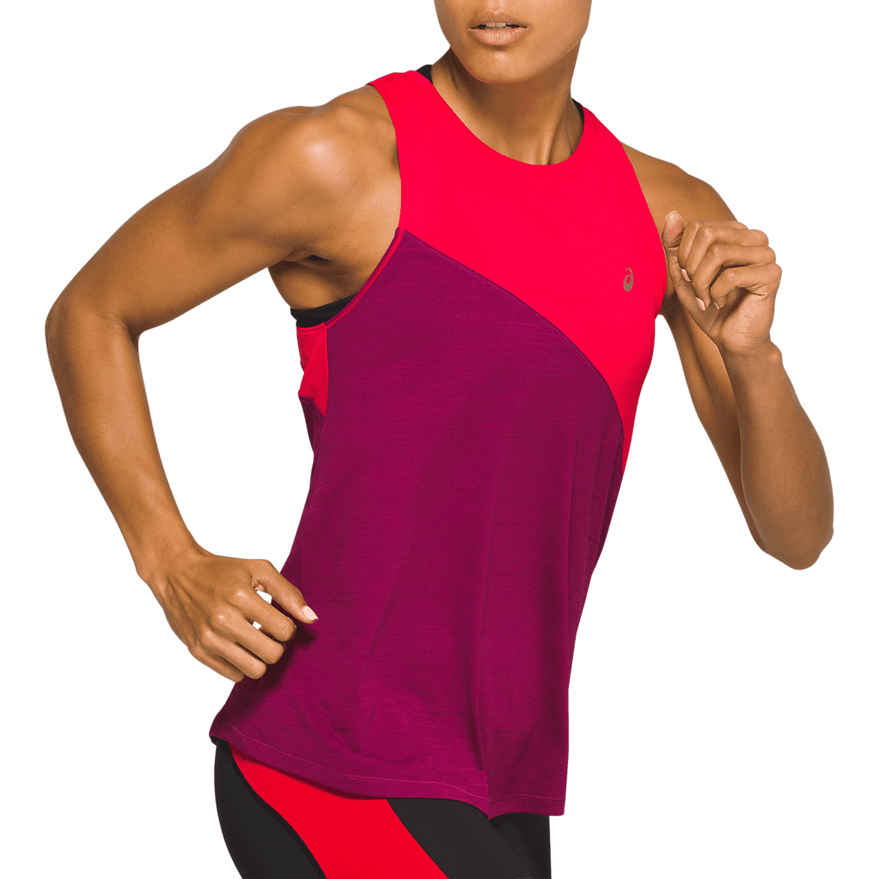 felpa asics rossa donna