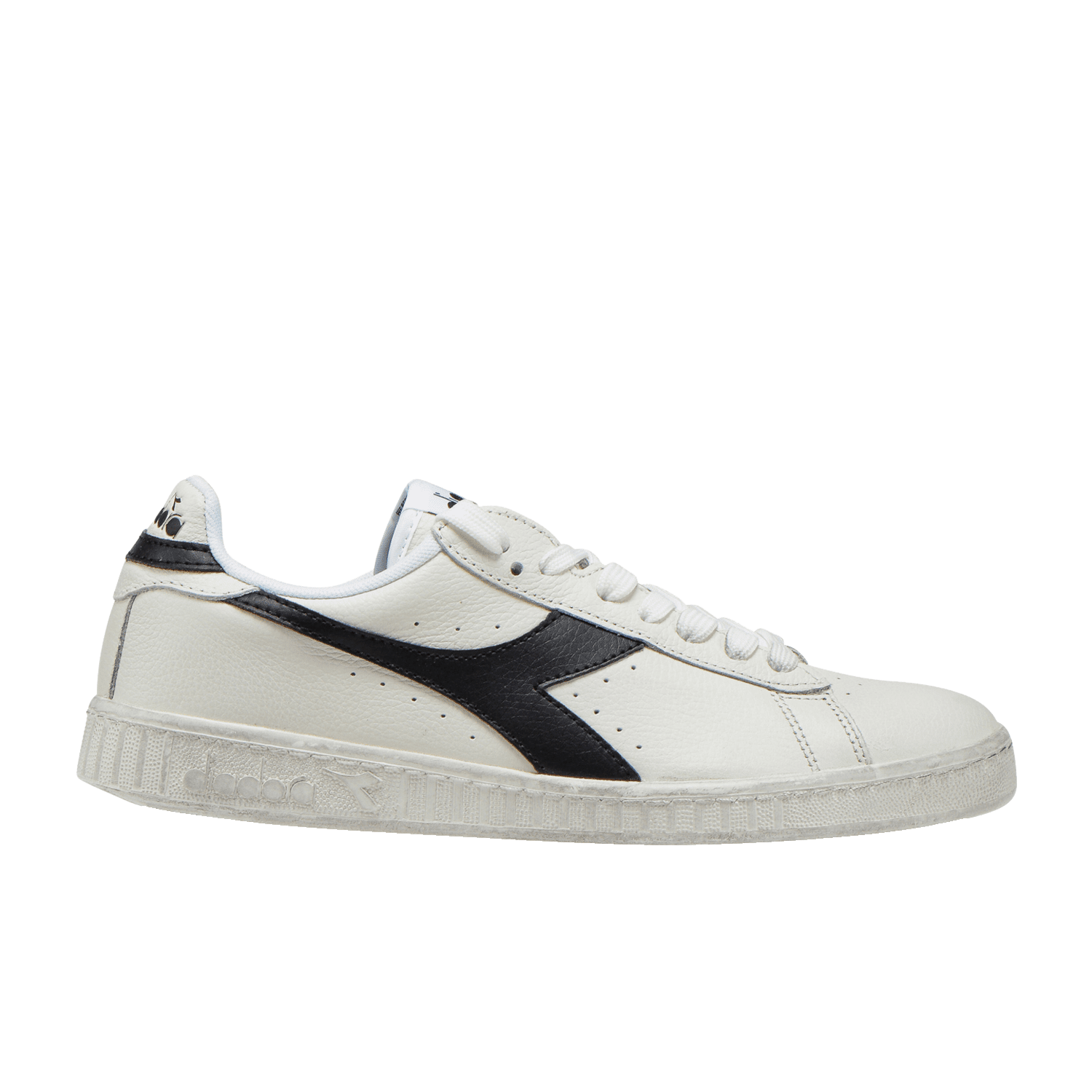 SCARPA UNISEX DIADORA GAME L LOW WAXED BIANCA NERA - Tecnica Sport