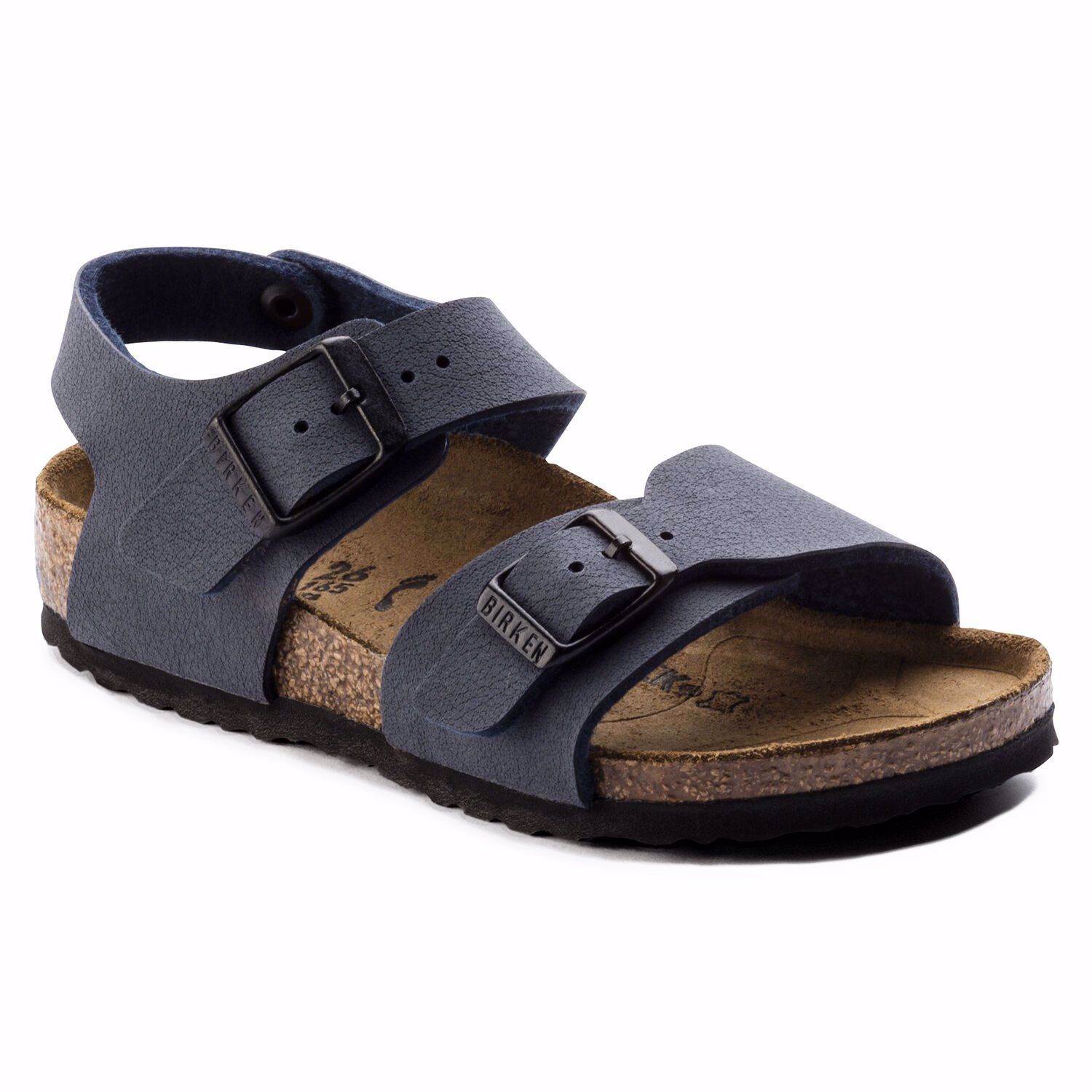 SANDALO JUNIOR BIRKENSTOCK NEW YORK BIRKO FLOR NUBUCK BLU SANDALO JUNIOR BIRKENSTOCK NEW YORK BIRKO FLOR NUBUCK BLU