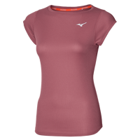 T-SHIRT MANICA CORTA DONNA MIZUNO ACTIVE DRYAEROFLOW ROSA SCURO