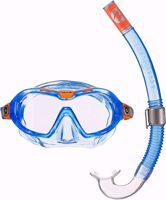 MASCHERA E TUBO JUNIOR  AQUASPHERE COMBO MIX BLU/ARANCIONE