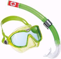 MASCHERA E TUBO JUNIOR AQUASPHERE COMBO MIX VERDE/GIALLO