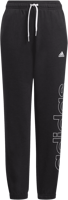 PANTALONI SPORTIVI JUNIOR ADIDAS ESSENTIALS IN FRENCH TERRY NERI CON SCRITTA LATERALE