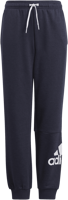 PANTALONI SPORTIVI JUNIOR ADIDAS ESSENTIALS IN FRENCH TERRY BLU CON POLSINO