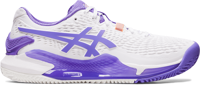 SCARPA DA TENNIS DA DONNA ASICS RESOLUTION 9 CLAY WHITE AMETHYST 1042A224 101