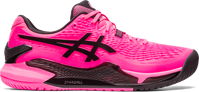 SCARPA DA TENNIS DA UOMO ASICS RESOLUTION 9 HOT PINK BLACK 1041A330 700