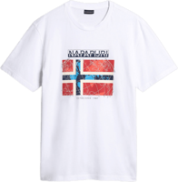 Immagine di T-SHIRT A MANICA CORTA DA UOMO NAPAPIJRI S-GUIRO BRIGHTWHITE 002 NP0A4H22 002