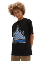 Picture of T-SHIRT A MANICA CORTA JUNIOR VANS REFLECTIVE CHECKERBOARD FLAME VN0007ZN BLK