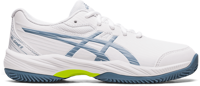 Picture of SCARPA DA TENNIS JUNIOR ASICS GAME 9 GS CLAY OC WHITE STEEL BLUE 1044A057 101