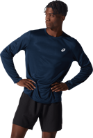 Picture of T-SHIRT A MANICA LUNGA DA RUNNING DA UOMO ASICS CORE TOP FRENCH BLUE 2011C340 400