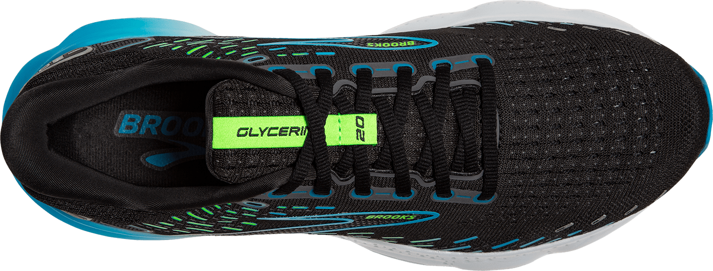 SCARPA DA RUNNING DA UOMO BROOKS GLYCERIN 20 BLACK HAWAIIAN OCEAN