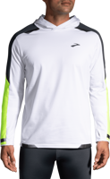 Immagine di FELPA DA RUNNING DA UOMO BROOKS RUN VISIBLE THERMAL HOODIE WHITE/ASPHALT 211411 134