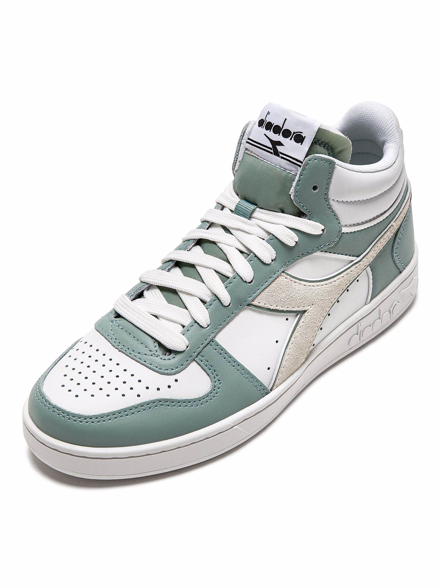 SCARPA DA DONNA DIADORA MAGIC BASKET DEMI LEATHER WN WHISPER WHI 501.179567 D0606 Tecnica Sport