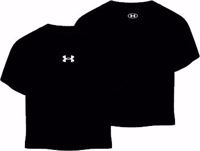 Immagine di T-SHIRT A MANICA CORTA JUNIOR UNDER ARMOUR CROP SPORTSTYLE LOGO BLACK 1380878 0001