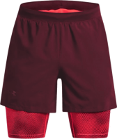 Picture of SHORT DA RUNNING UNDER ARMOUR LAUNCH 5 2IN1 DARK MAROON 1380886 0600