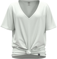 Picture of T-SHIRT A MANICA CORTA DA DONNA UNDER ARMOUR PROJECT ROCK COMPLETER DEEP V T WHITE CLAY 1380234 0114
