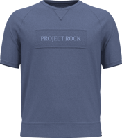 Immagine di T-SHIRT A MANICA CORTA DA UOMO UNDER ARMOUR PROJECT ROCK TERRY GYM TOP HUSHED BLUE 1380177 0480