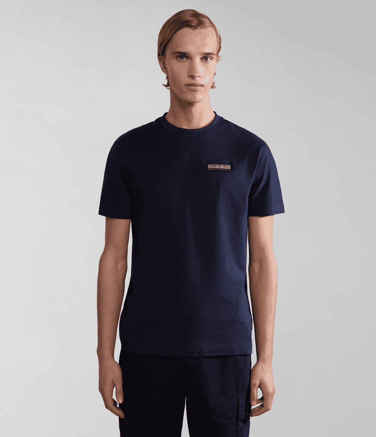 T-SHIRT A MANICA CORTA DA UOMO NAPAPIJRI S-IAATO BLU MARINE