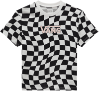 Immagine di T-SHIRT A MANICA CORTA JUNIOR VANS WARPED 66 CHECK CREW BLACK/MARSHMALLOW VN000GAB 1KP