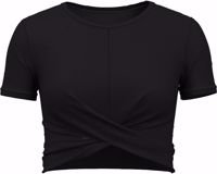 Picture of T-SHIRT A MANICA CORTA DA DONNA UNDER ARMOUR MOTION CROSSOVER CROP BLACK 1383647 001