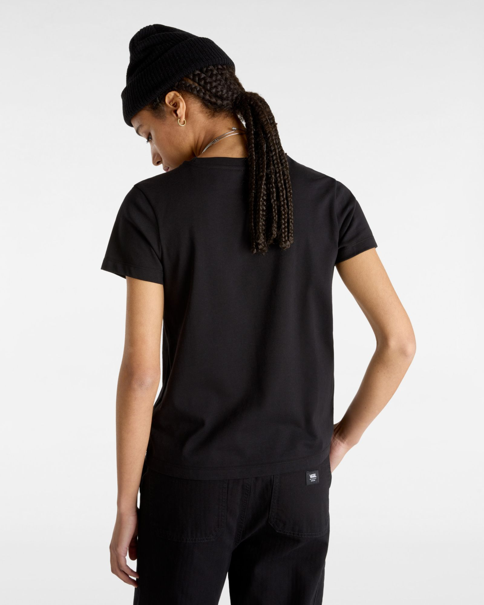 T SHIRT A MANICA CORTA DA DONNA VANS FOLIAGE CREW TEE VN000KH1 BLK Tecnica Sport