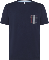 Immagine di T-SHIRT A MANICA CORTA DA UOMO SUN68 POCKET FABRIC NAVY BLUE T44106 07