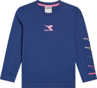 Picture of T-SHIRT A MANICA LUNGA JUNIOR DIADORA LOGO SALTIRE NAVY 102.180959 60024