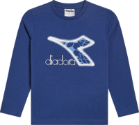 Immagine di T-SHIRT A MANICA LUNGA JUNIOR DIADORA LOGO SALTIRE NAVY 102.181439 60024