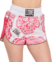 Picture of SHORT DA BOXE UNISEX LEONE HAKA KICK/THAI S AB811 04-BIANCO